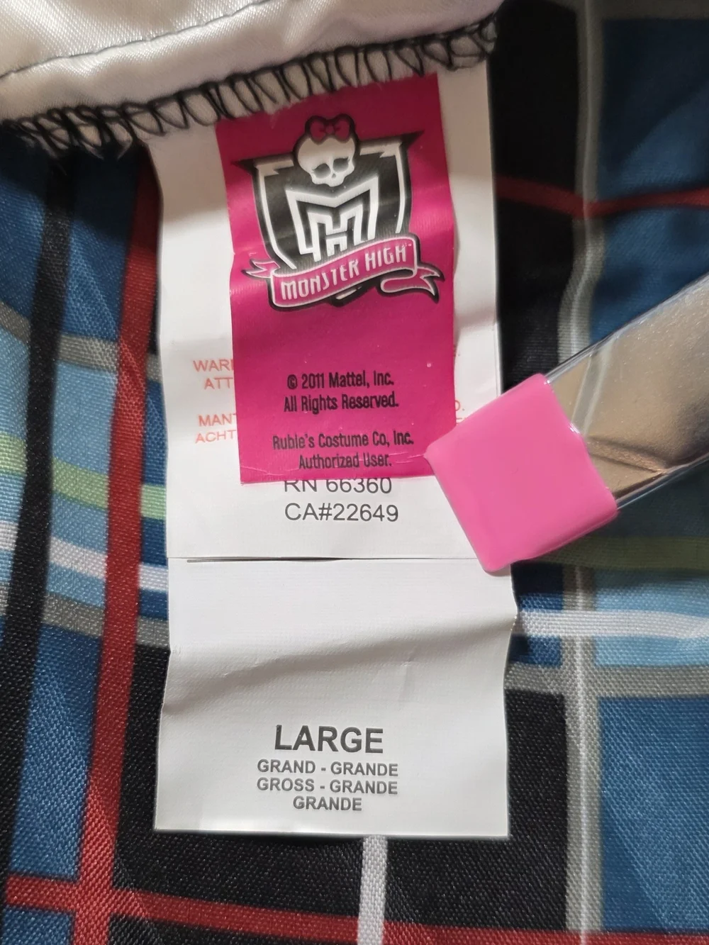 Rubie's Monster High Frankie Stein Full Costume Set w/Wig Girl's Size L Gen 1